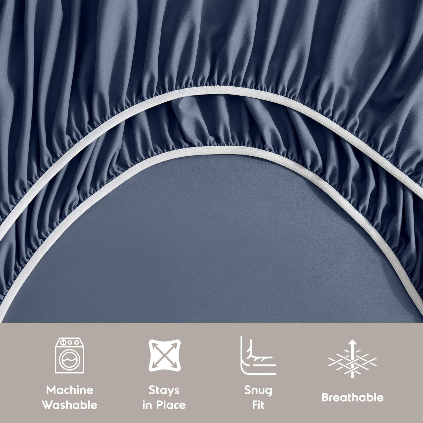California King Sheets Set, Hotel Luxury 4 Piece Deep Pocket Sheets, Ultra Soft Microfiber Bed Sheets Set, Gray
