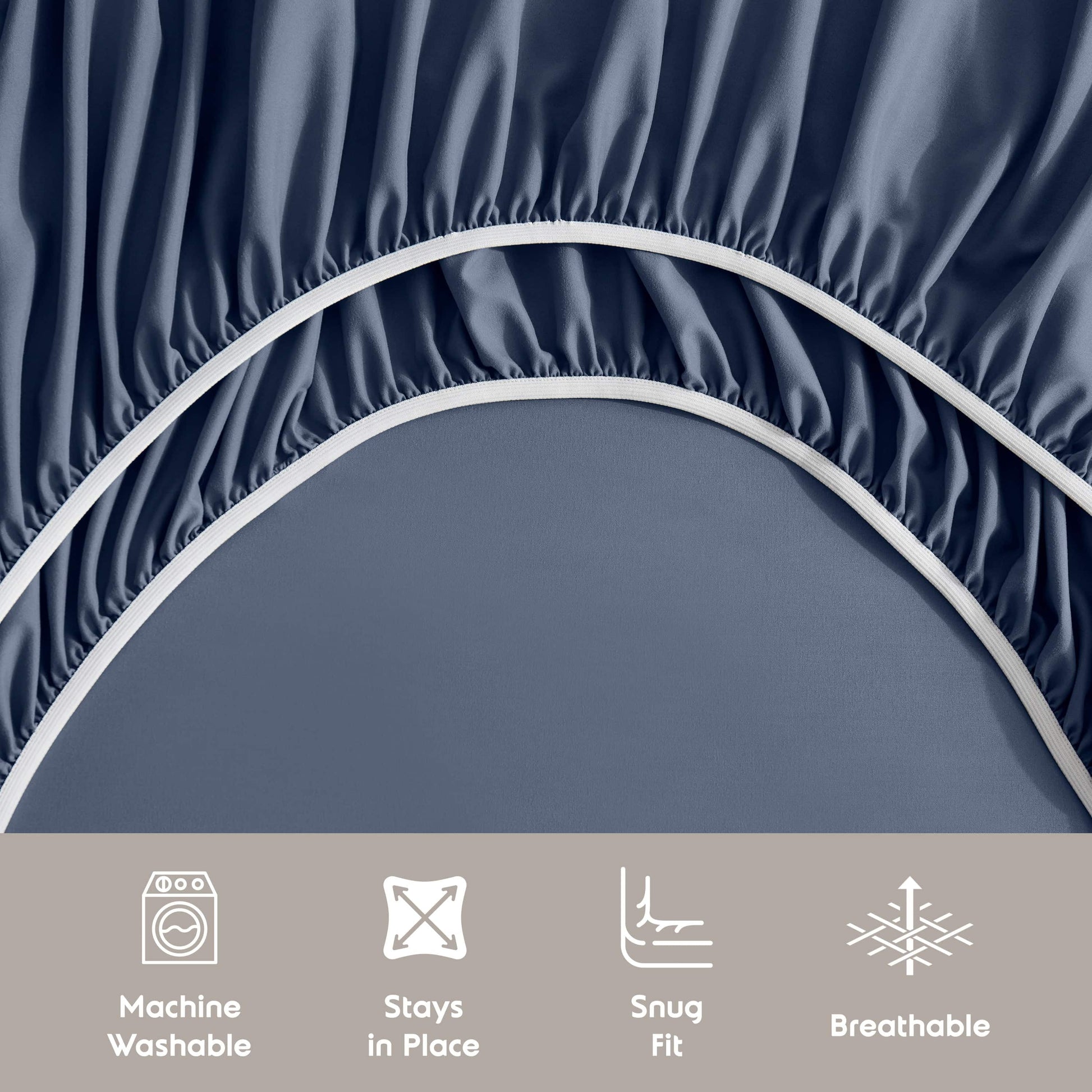 California King Sheets Set, Hotel Luxury 4 Piece Deep Pocket Sheets, Ultra Soft Microfiber Bed Sheets Set, Gray
