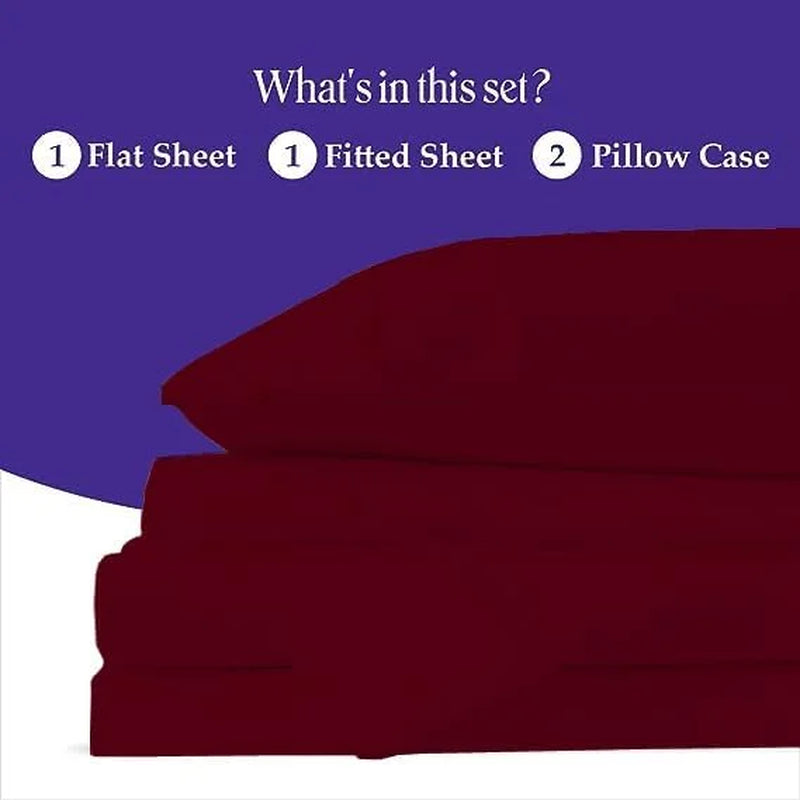 800 Thread Count 100% Egyptian Cotton Sheet Set, 4 Pc Set, Sateen Weave,Soft Luxury Bedding, Fits Upto 15" Inch Deep Pocket (White Stripe, Twin-Xl Size)